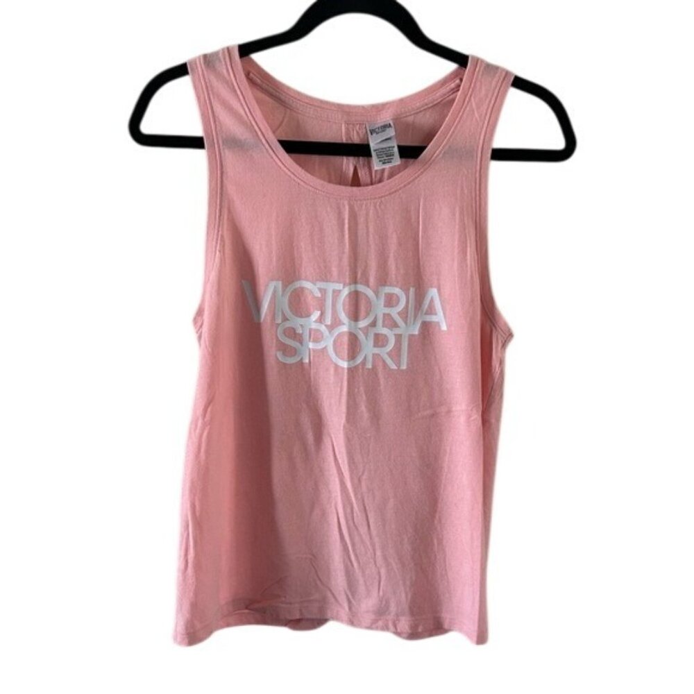 Victoria’s Secret Victoria Sport Pink Logo Tank Top Open Breathable Gym Workout